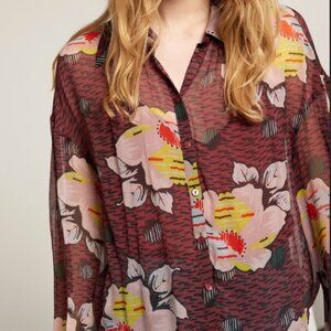 NWT Joie Matilda Long Sleeve Silk Top  XL